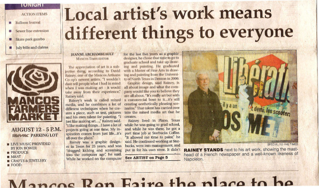 Cortez Journal Feature - David Rainey Visual Artist